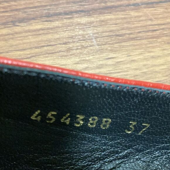 Balenciaga Red Distressed Leather Stud Ballet Flats. Size 37. - Picture 7 of 7